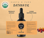 Earth N Pure Batana Oil 100% Natural and Therapeutic Grade for Hair Growth and Healthy Skin 50 ML