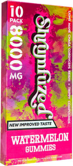 Shrumfuzed - Proprietary Nootropic Gummy 8000mg, Now with New Improved Taste - Lion's Mane, Reishi, Chaga, and Cordycep Nootropic Mushroom Blend (10, Watermelon)