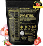 Ambrosia Planta - Premium Plant-Based Protein | Vegan & Keto Friendly | Gourmet Flavors with No Bloating or Stomach Upset | No Added Sugar | 14 Servings | (Strawberry Ice Cream)