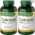 Nature's Bounty Calcium 1200 mg with Vitamin D3, Bone Health & Immune Support, Vitamin D3 1000 IU, 220 Softgels (Pack of 2)