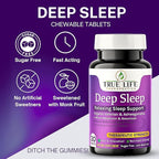 Powerful Sleep Support – Valerian Root, Ashwagandha, Melatonin & Botanical Terpenes – Fast-Acting Soft Chewable Tablets – Botanical Berry Flavor – 30ct