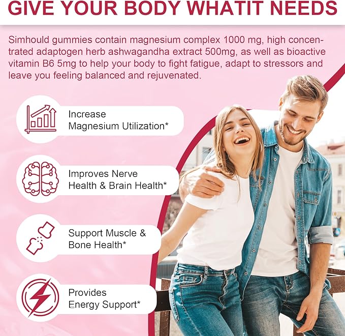 1 Pack Liposomal Magnesium Complex Gummies-as 12 Forms of Magnesium Citrate,Glycinate,Malate,Oxide,and More with Vitamin D3, B6,C, Ashwagandha & CoQ10 for Women and Men-Support Bone & Muscle 60 Cts