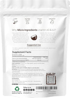 Micro Ingredients Vitamin D3 10,000 IU + K2 MK-7 200 mcg, 600 Softgels with Virgin Coconut Oil (2 Pack) | 2-in-1 Vitamins D & K Complex | Extra Strength, Easy to Swallow, Non-GMO, Gluten Free