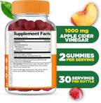 Lifeable Apple Cider Vinegar Gummies with Mother | 1000 mg | Advanced ACV for Detox & Cleansing, Supports Metabolism, Digestion, & Energy | 60 Gummies for Weight Loss and Belly Fat