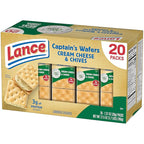 Lance Sandwich Crackers, Captain's Wafers Cream Cheese and Chives, 20 Packs, 6 Sandwiches Each
