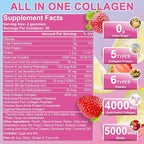 Nature's live Multi Collagen Peptides Gummies, Type I, II, III, V, X - Hydrolyzed Collagen Peptides with Biotin, Hyaluronic Acid, Supports Healthy Skin, Strong Nails & Thick Hair, 60 Count, 2 Pack