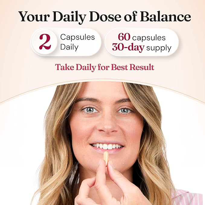 Nourished Period + PMS Repair - Menstrual Cycle Support Supplement for Women - Vegan Formula for Monthly Cycles, Cramping, Mood, Headaches - 120 Capsules
