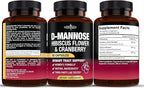 NEW AGE D-Mannose with Cranberry & Hibiscus - High Strength for Urinary Tract Health - Supplement for Women - Bladder, Liver & Microflora Support - Made in USA - Vegan, 180 Capsules