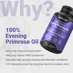 Naturalis Evening Primrose Oil (Cold Pressed) | 100% Natural from New Zealand | Non-GMO, Soy & Gluten Free, Zero Filler | 300 Mini-Softgels
