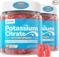 Potassium Citrate 1000mg Gummies, Potassium Magnesium Supplement + Calcium, Zinc, Sodium, Vitamin B6, B12, Support Leg Cramps, Electrolyte Balance, Body Performance, Energy Boost, Sugar Free, 120 Cts