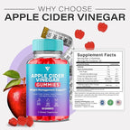 Apple Cider Vinegar Gummies Supplement – Daily Digestive Health & Gut Wellness Support for Women & Men – Vegan ACV Gummies with Apple Cider Vinegar – Non-GMO (2 Pack - 120 Gummies)