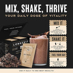 WILD SOCIETY Longevity Shake - Anti Aging Supplement - Protein Powder for Muscle Retention & Recovery, with Whey Isolate, Collagen & Creatine | Cacao Royale, 15 Servings