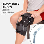 BraceAbility Hinged Obesity Knee Brace - Plus Size to Overweight Wraparound Support for Womens and Mens Arthritis Treatment, Bariatric Joint Pain Relief, Kneecap Instability, Ligament Weakness (2XL)