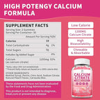 Calcium Citrate Gummies 1200 mg for Adults, High Absorption Calcium Supplement for Women & Men, Sugar Free, Non-GMO, Gluten Free, Supports Muscle & Immune - Natural Peach Flavor