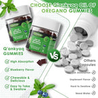 Oregano Oil with Black Seed Oil Organic Gummies for Kids and Adults | 6-in-1 Oregano Oil Supplement | Carvacrol + Thymoquinone | Immune Support with Garlic, Elderberry | Sugar-Free, 90 Chewable