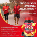 CoQ10 300mg with PQQ & Shilajit - Powerful Antioxidant for Heart & Brain Health and Energy Production - High Absorption with Bioperine Coenzyme Q10 Supplements - 120 Capsules
