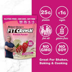 Fit Crunch Tri-Blend Whey Protein, Keto Friendly, Low Calories, High Protein, Gluten Free, Soy Free (18 Servings, Strawberry)