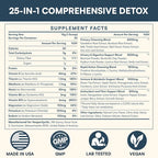 Detox Powder Supplement for Men & Women, Natural Herbal Formula for Liver, Kidney & Digestion, Lime Flavor, 30 Servings