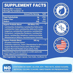 Probiotic 300 Billion CFU - 12 Strains with Organic Prebiotics for Digestive & Gut, Immune, Bloating Health - Probiotics for Women and Men - Daily Dairy Free, Shelf Stable - 120 Counts