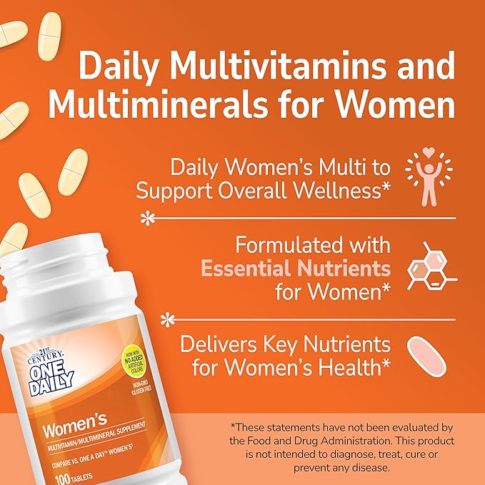 21st Century One Daily Women's Tablets, 100 Count