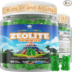 Zeolite Dêtõx for Kids & Adults, Sugar Free Kids Tõxin Dêtõx Gummies w/ Chlorella, Spirulina, Minerals, Choline - Gentle Heavy Mêtâl Dêtõx for Digestive, Immune, Focus, Energy, Bone, Vegan, 120cts
