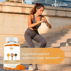 VITA Globe Turmeric Supplement Gummies with Ginger & Black Pepper – 250mg Turmeric Extract, Vegan, Non-GMO Herbal Supplement, Daily Wellness Formula – 30 Count (Pack of 1)