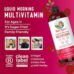 MARYRUTH'S Liquid Morning Multivitamin for Women, Men & Kids | Vitamin A C D E B6 B12 Biotin Zinc | Beauty | Vegan | Non-GMO | Gluten Free | 32 Servings