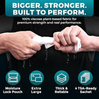 Travel Body Wipes for Men - 20 XL Shower Wipes for Adults Bathing No Rinse - Individually Wrapped 10”x10” Disposable Washcloths, Face Towels, Gym Mens Deodorant Sheets, Camping Essentials & Must Haves