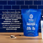 Koia Plant Based Protein Elite Powder, Vanilla, 32g Protein, 4g Sugar, 6g Prebiotic Fiber, Pre & Post Workout, 21 Vitamins & Minerals, Dairy-Free, Gluten-Free, Non-GMO, 24 Servings, 44.8 Oz
