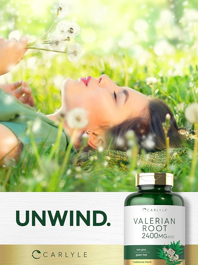 Carlyle Valerian Root Capsules | 240 Count | Herb Extract Supplement | Non-GMO, Gluten Free