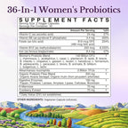 Vitalitown Probiotics for Women, 140 Billion CFU 20 Strains, Akkermansia Probiotic with Iron, Vitamin C B6 & B12, Digestive Enzymes, Cranberry, D-Mannose, Vaginal Probiotics & Prebiotics, 60 Capsules