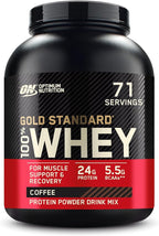 Optimum Nutrition Gold Standard 100% Whey Protein Powder, Coffee, 5 Pound (Packaging May Vary)