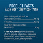 Nutramax Solliquin Calming Support for Dogs, Behavioral Health Supplement with L-Theanine, Magnolia/Phellodendron, and Whey Protein Concentrate, Soft Chews, 75 Count (Pack of 2)