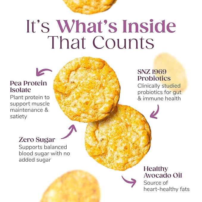Wonderslim Protein Chips with Probiotics, Salt & Vinegar | 12g Plant Protein, 170 Cal | High Protein Chips, Vegan, Gluten Free, Non-GMO | Made with Avocado Oil, No Seed Oils | 12 Pack