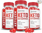 Justified Laboratories (3 Pack Ketosyn Keto ACV Gummies Advanced Formula 1000MG Ketosyn Keto Gummies Apple Cider Vinegar Formulated with Pomegranate Beet Juice Powder B12 Vegan Non GMO 180 Gummys
