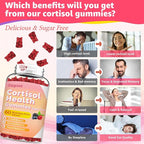 2 Packs Cortisol Gummies - Cortisol Supplements for Women & Men with Ashwagandha, Magnesium, L-theanine for Cortisol Balance, Support Relaxation, Energy, Zzz, Mixed Berry Flavor, 120Ct