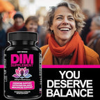 DIM Supplement 300 mg - Hormone Balance for Women, | Estrogen Supplement for Women with Hot Flashes & Night Sweats | Aids in Menopause Symptoms, Estrogen & Oestrogen. 60 Capsules