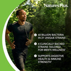 NaturesPlus GI Natural Probiotic Men - 30 Capsules - Digestive & Prostate Health, Immune Strength - Includes Saw Palmetto - Gluten Free - 30 Servings