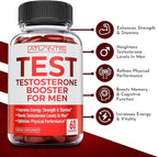 Atlantis Nutrition Testosterone Booster Gummies for Men - Enhances Strength & Stamina - Optimizes Performance & Male Enhancement - Tribulus, Goat Weed Extract, Maca Root Extract | 60 Gummies