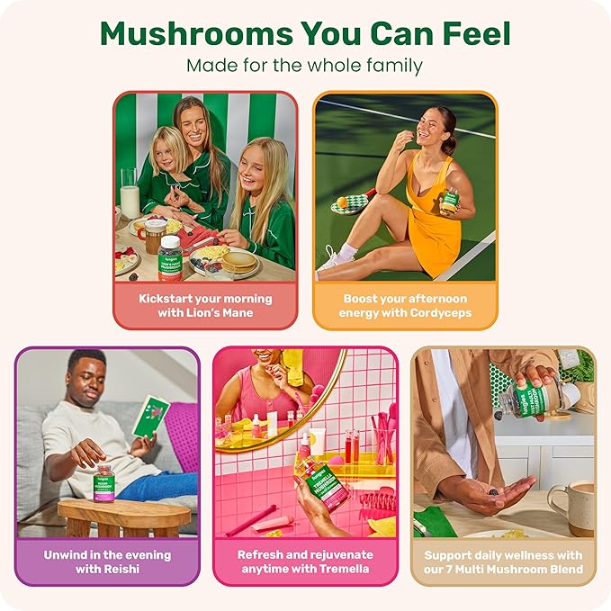 Fungies Lion's Mane KSM-66 Ashwagandha Gummies, Berry Flavor - Mushroom Supplement Adaptogen Gummy Supports Brain Health, Cognitive Function, Focus, Memory & Mood - Mind-Body Wellness, 45 Servings