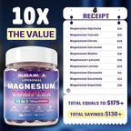 Magnesium Complex for Women, 10 in1 Magnesium Glycinate, Malate, & Citrate, Magnesium Gummies 700mg with Ashwagandha & L-Theanine, Vegan, 30 Servings