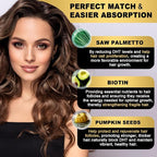 DHT Blocker Gummies Hair Growth Supplement, Super Potency Saw Palmetto & Biotin 10000 mcg for Women & Men, Plus 12 Proprietary Blend - Prevent Hair Loss, Blocking DHT Receptors, Hormonal Balance