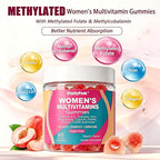 Methylated Multivitamin Gummies for Women | Women’s Multivitamin Gummies with Methylated Folate, Iron, Biotin & Inositol | Sugar Free Women’s Daily Vitamin for Energy, Immune, Hair & Skin | 120 Ct