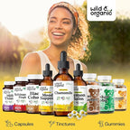 Wild & Organic Chamomile Tincture - Add to Tea for Relaxation Support - 500 mg Chamomile Flowers Drops - Mood Support Herbal Supplement - 28-Day Supply - Vegan, Sugar & Alcohol-Free - 2 fl oz