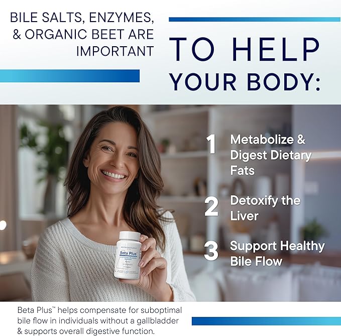 Biotics Research Beta-Plus™ Nutritional Ox Bile Salts Digestive Enzymes Supplement for Bile Production for No Gallbladder-Supports Overall Liver Function, Aids Fat Digestion, Supplies Betaine 90 Tabs