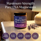 Solia Magnesium Sleep Cream, USA-Made Topical Magnesium Lotion for Sleep, Lavender Lotion for Feet, Nighttime Mag Oil Body Butter, Foot Cream, Relaxing Rub for Muscles, 4oz