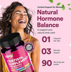 WIXAR Cortisol Supplements for Women with Ashwagandha, Magnesium, L-Theanine, Rhodiola Rosea - for High Cortisol Balanace Manager - for Sleep Support, Mood & Focus Supplement - 90 Capsules