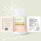 Lactation Supplement Elevate Fenugreek-Free with Organic Goat’s Rue and Lion’s Mane, Blessed Thistle & Brewer’s Yeast, Vegan, Non-GMO, Herbal Breastfeeding Support, 60 Capsules