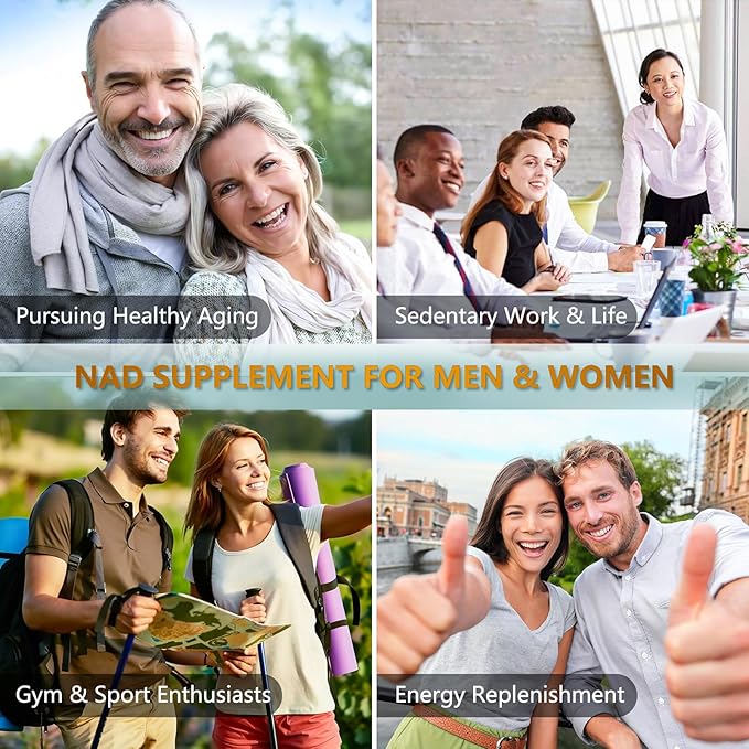 NAD Supplement 1500mg - Liposomal NAD+ Nicotinamide Riboside with Resveratrol, NAD Plus Boosting - Support Cellular Health, Stamina & Healthy Aging for Women & Men- Pack of 2