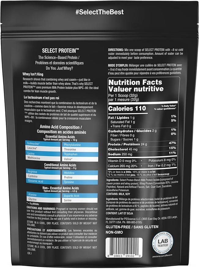 PEScience Select Protein Powder Variety Pack - 8 Flavors - 40 Servings - Protein Powder Sample Pack, Whey and Casein Blend, Keto Friendly, Gluten Free, Digestion Friendly, Amazing Taste